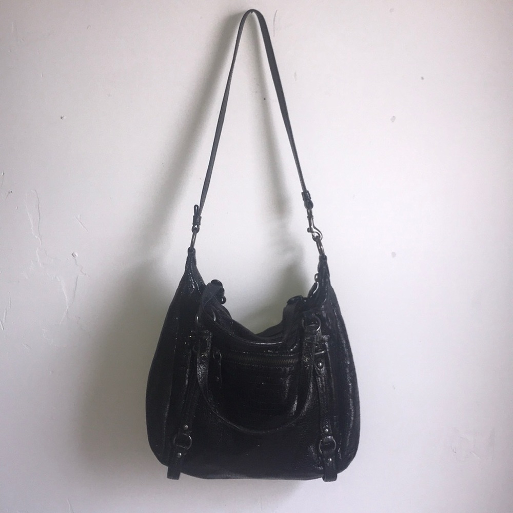 COACH Crocodile Embossed Leather Bag - Picture 3 of 8